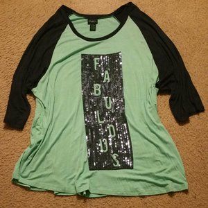 🌟Sequined "FABULOUS" Tee🌟